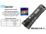 EAGTAC MX30L3-R Base Flashlight XHP70 N2 NW LED 4322lm Black MX30L3R-XHP70-BASE-NW