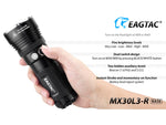 EAGTAC MX30L3-R Base Flashlight XHP70 N2 NW LED 4322lm Black MX30L3R-XHP70-BASE-NW