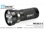 EAGTAC MX30L3-C Flashlight 6 Nichia 219B CRI-92 LED 3000lm Black
