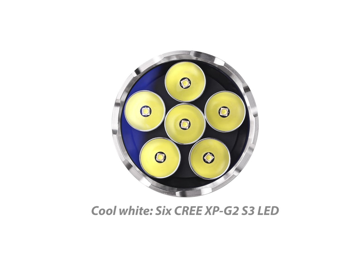 EAGTAC MX30L3-C Flashlight 6 Nichia 219B CRI-92 LED 3000lm Black