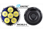 EAGTAC MX30L3-C Flashlight 6 Nichia 219B CRI-92 LED 3000lm Black