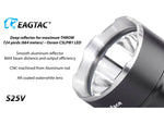 EAGTAC S25V Flashlight CSLPM1 CW LED 1200lm Black S25V-CSLPM1-CW