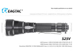 EAGTAC S25V Flashlight CSLPM1 CW LED 1200lm Black S25V-CSLPM1-CW