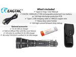 EAGTAC S25V Flashlight CSLPM1 CW LED 1200lm Black S25V-CSLPM1-CW