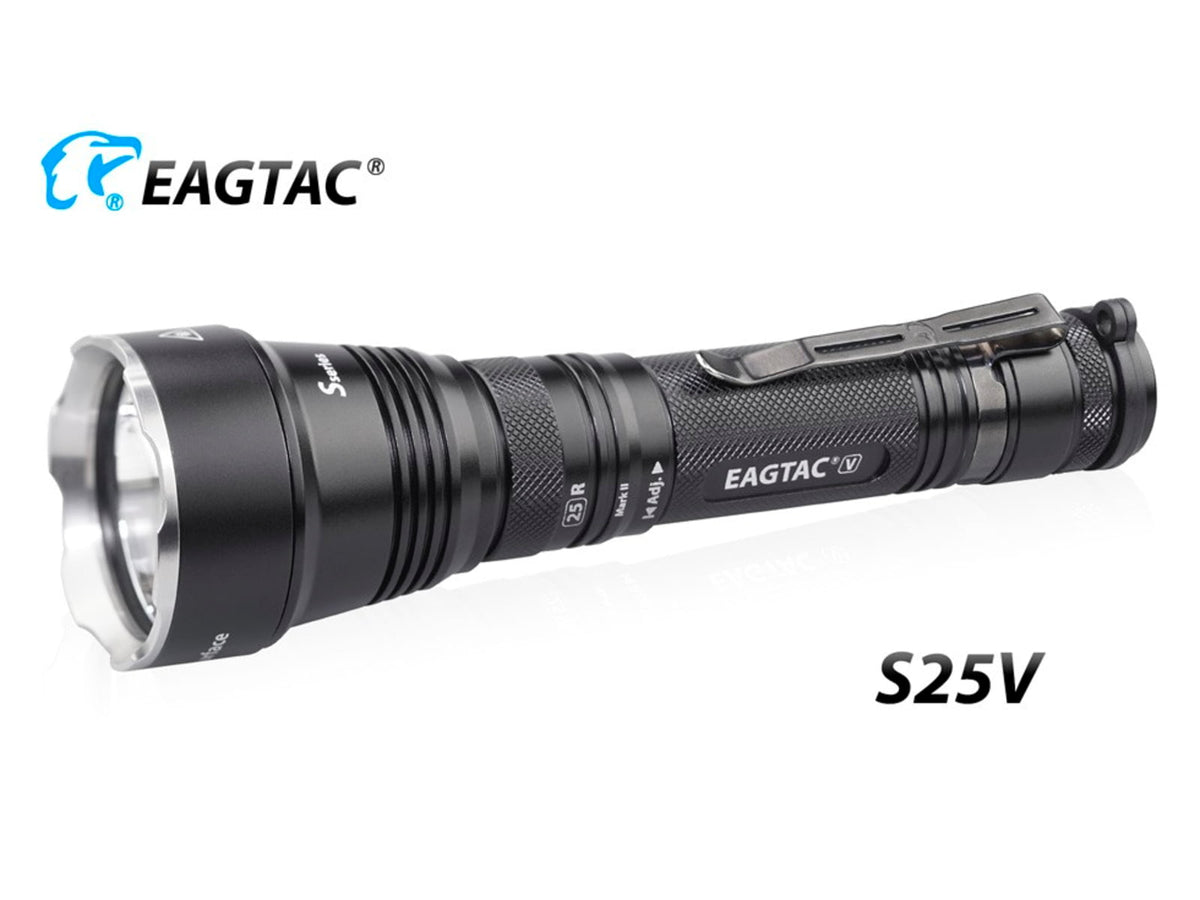 EAGTAC S25V Flashlight CSLPM1 CW LED 1200lm Black S25V-CSLPM1-CW