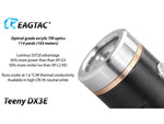 EAGTAC Teeny DX3E Flashlight SST20 NW LED 930lm Black Teeny