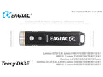 EAGTAC Teeny DX3E Flashlight SST20 NW LED 930lm Black Teeny