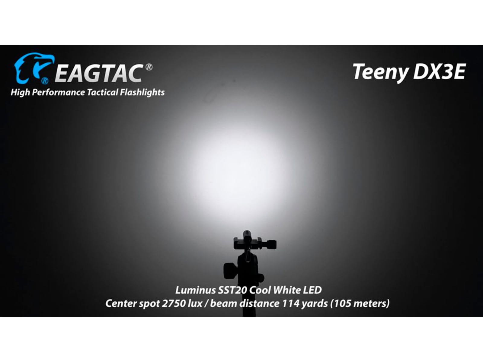 EAGTAC Teeny DX3E Flashlight SST20 NW LED 930lm Black Teeny