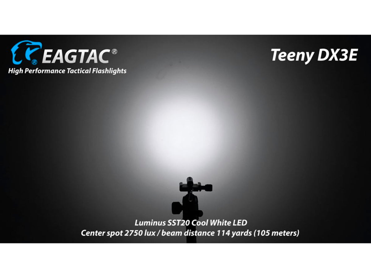 EAGTAC Teeny DX3E Flashlight SST20 CW LED 1000lm Black Teeny DX3E-SST20-CW