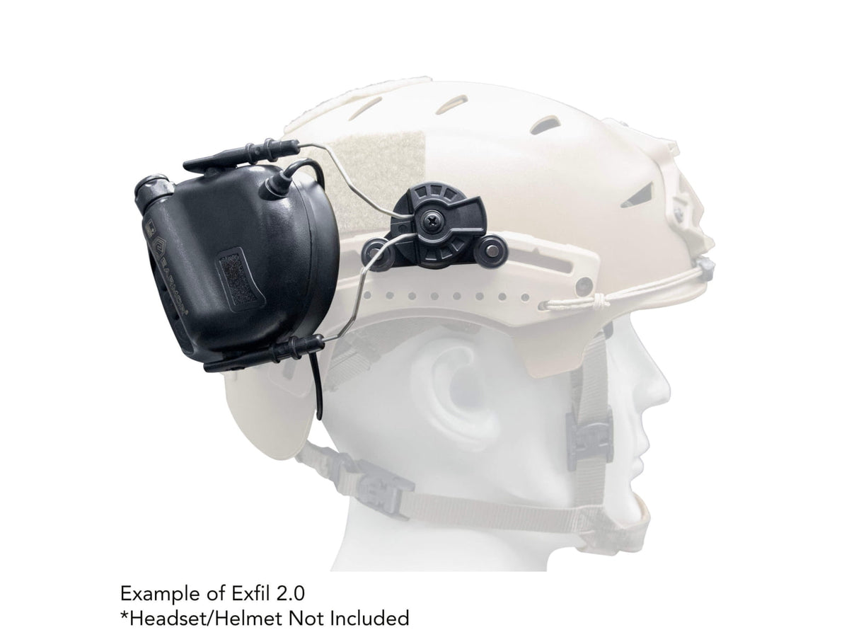 Earmor M-LOK/MTEK Flux Helmet Rail Adapter Attachement Kit Tactical Black