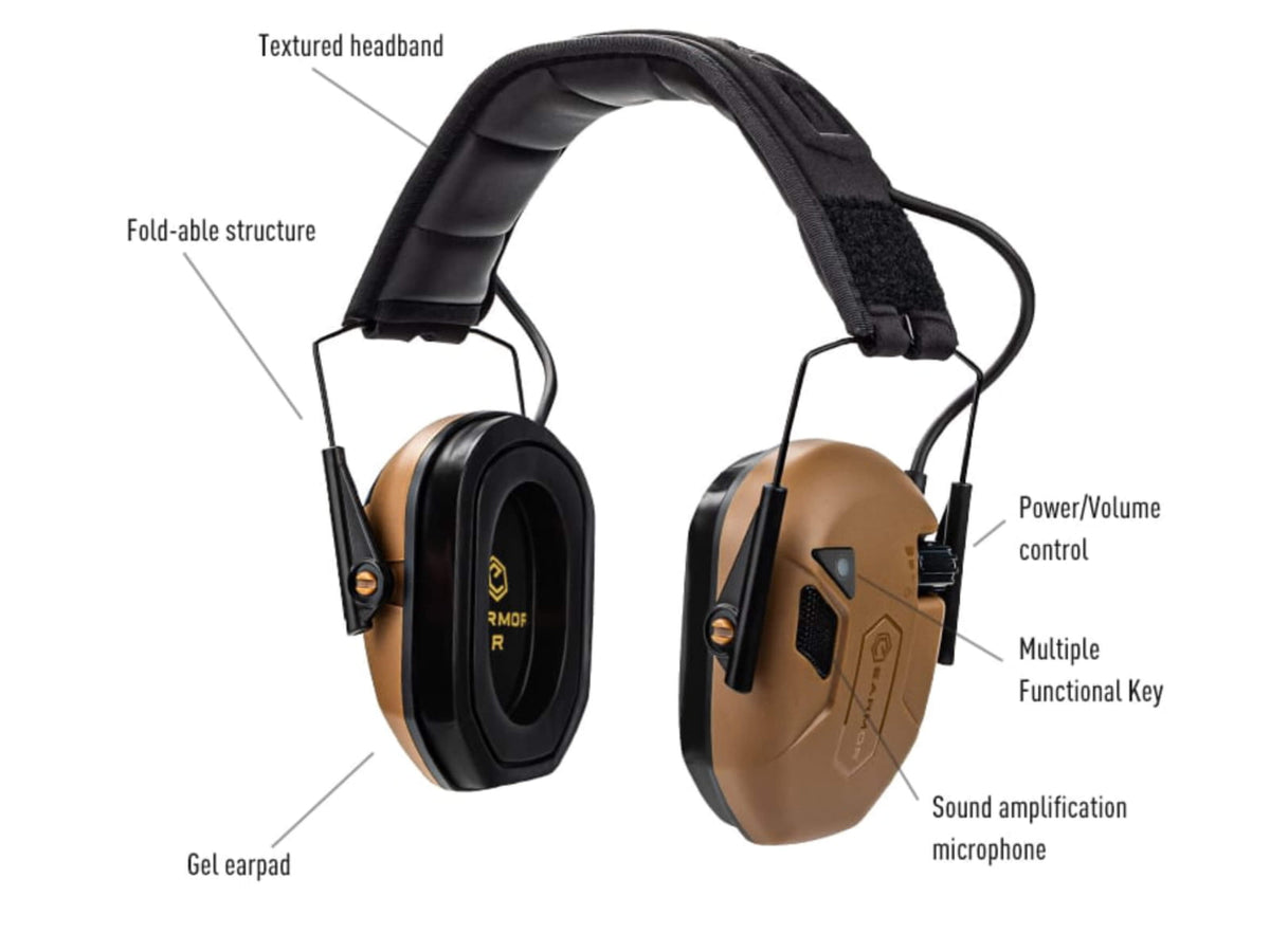 Earmor Sport Shooting Electronic Ear Muffs w/ Gel Earpads Bluetooth