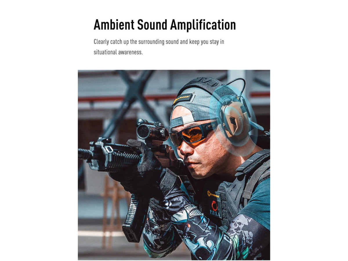 Earmor Sport Shooting ElectronicEar Muffs w/ Foam Earpads