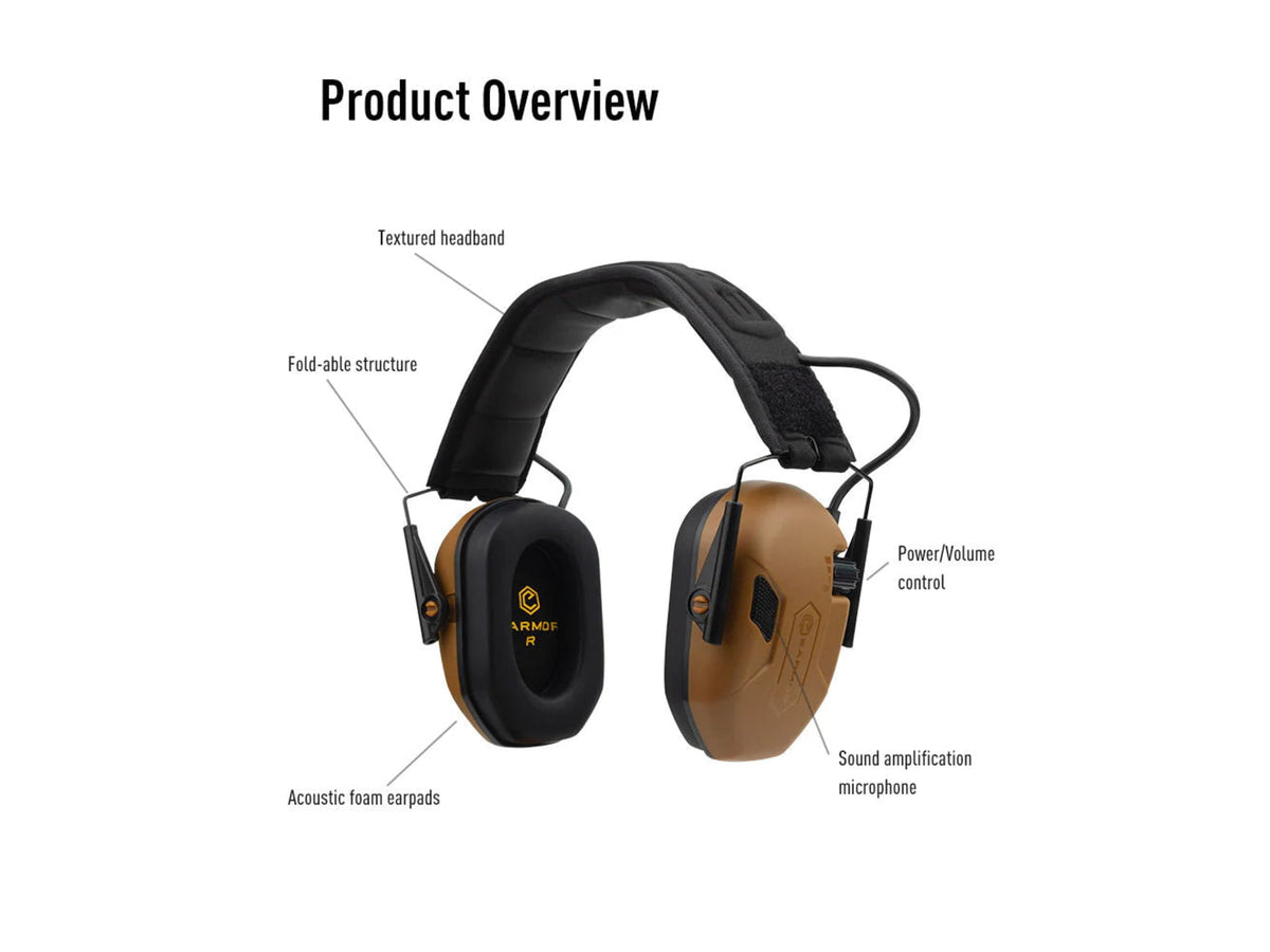 Earmor Sport Shooting ElectronicEar Muffs w/ Foam Earpads
