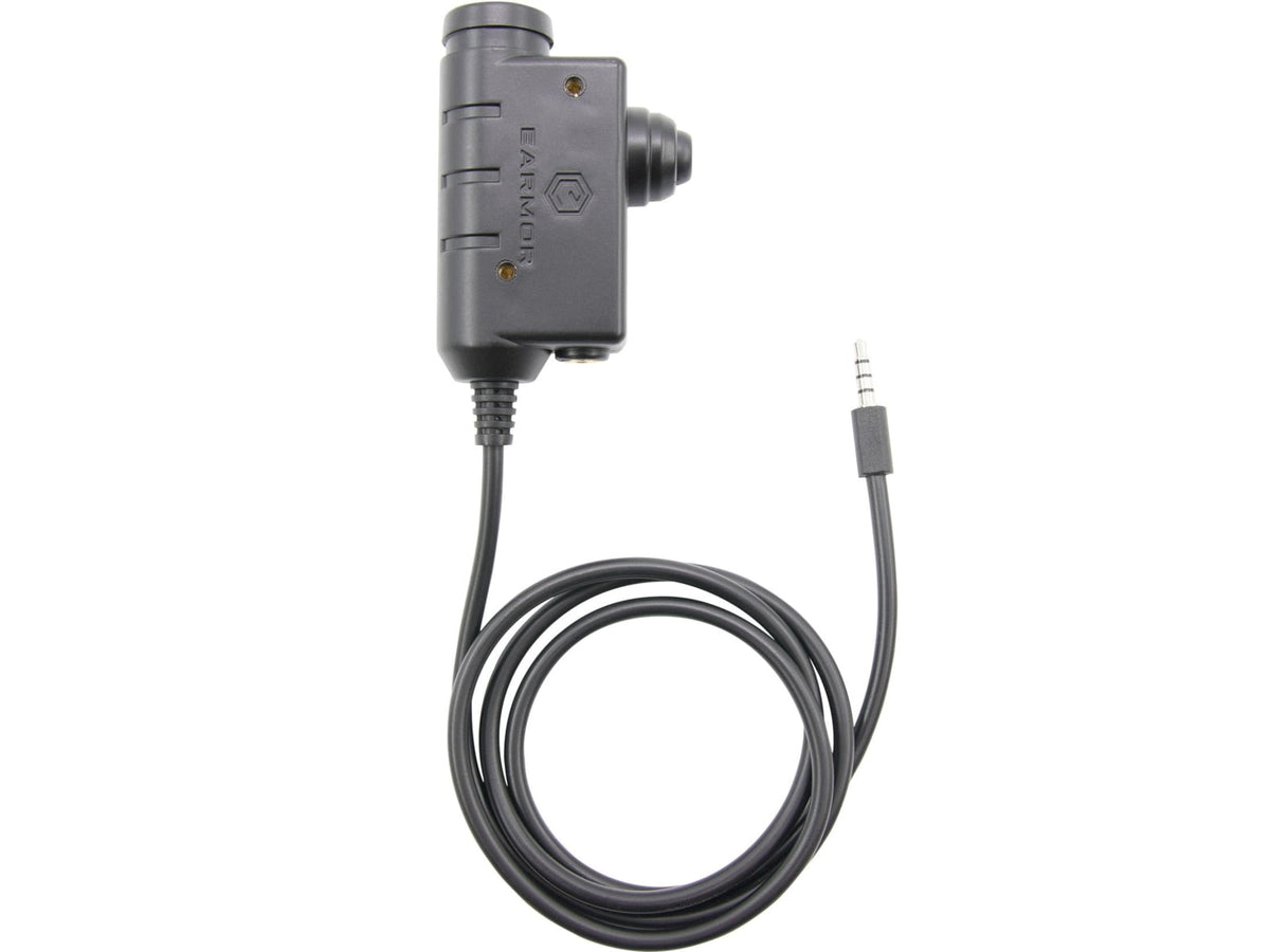 Earmor Tactical PTT 3.5MM AUX Radio Application Black