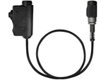 Earmor Tactical PTT for MIL PRC Radio Applications Tactical Black