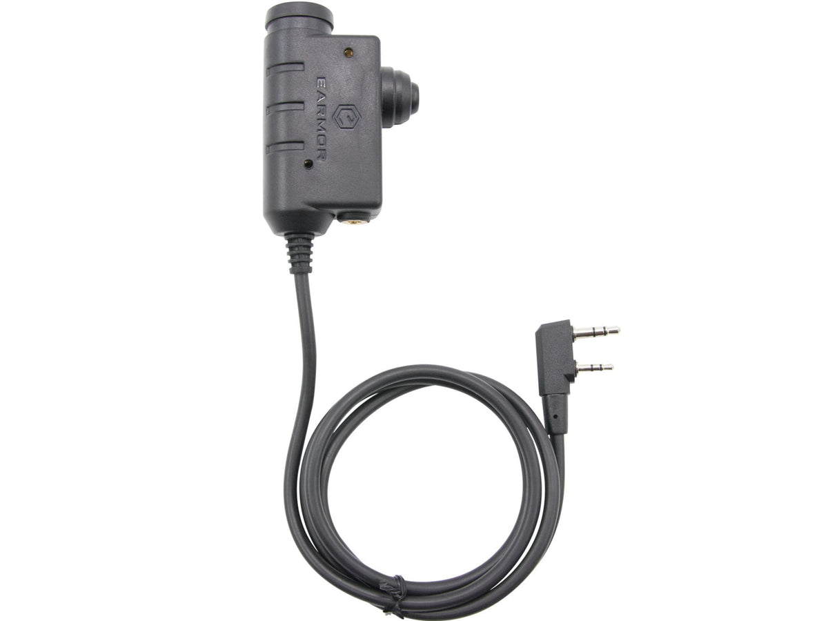 Earmor Tactical PTT Kenwood 2pin Radio Application Black