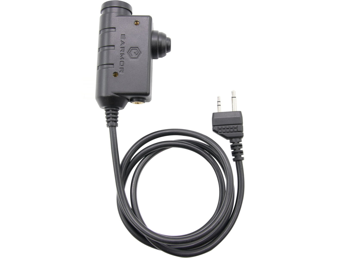 Earmor Tactical PTT Midland 2pin Radio Application Black