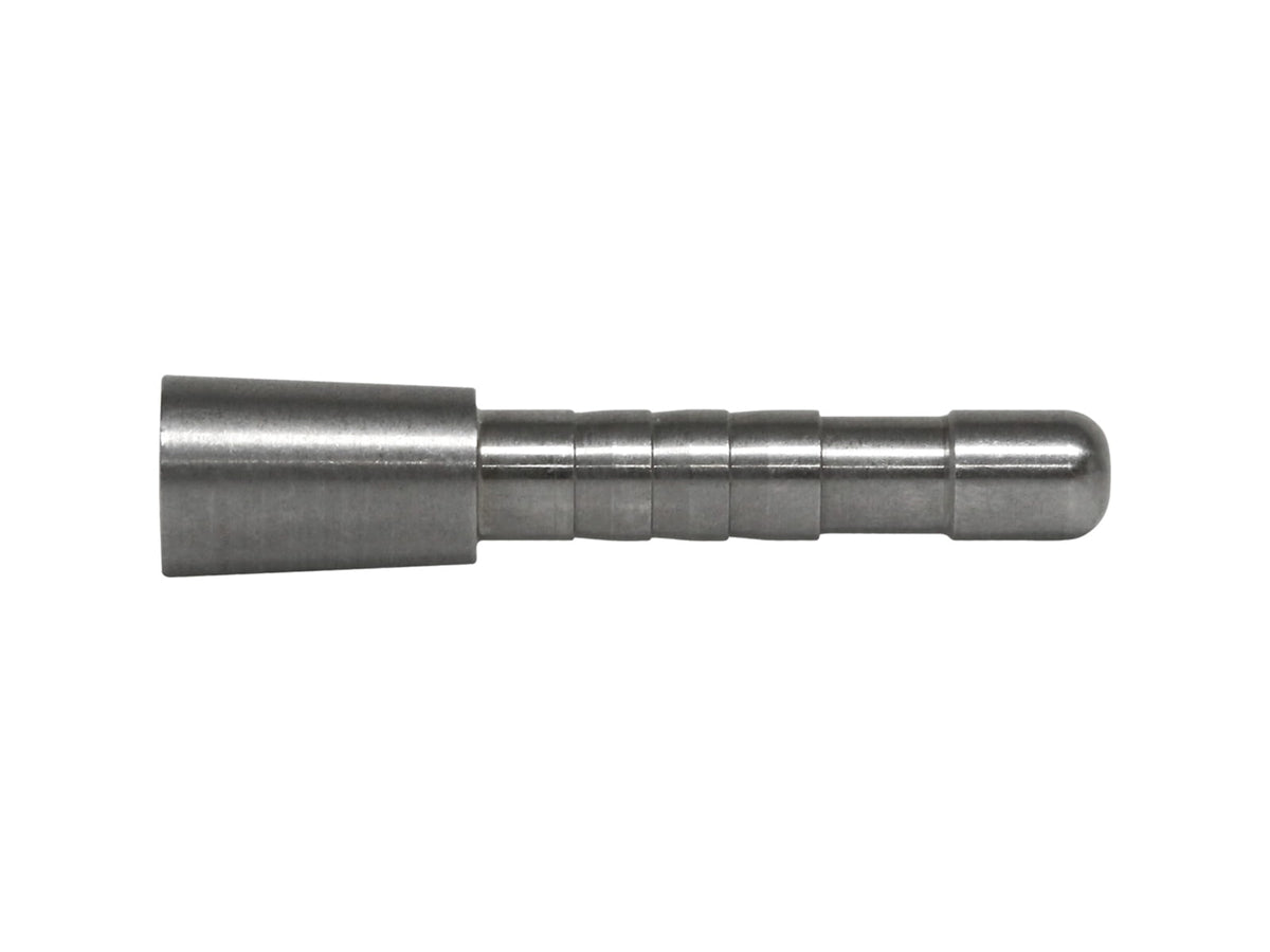 Easton 5mm 8-32 Stainless Inserts Half Out #2 12 Pack Silver Standard Diameter Carbon Glue In 729180