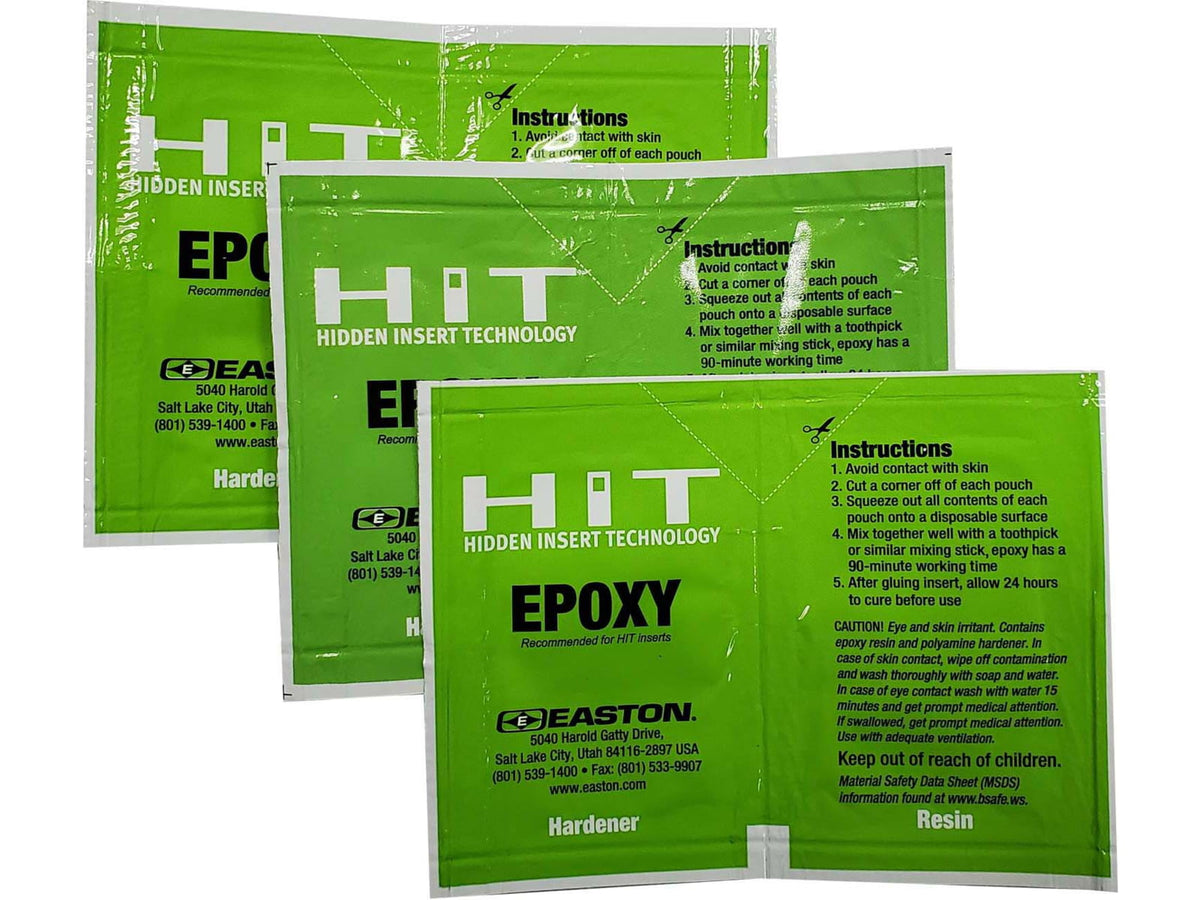 Easton HIT Epoxy Adhesive Pouch 3 Pk Black 501295