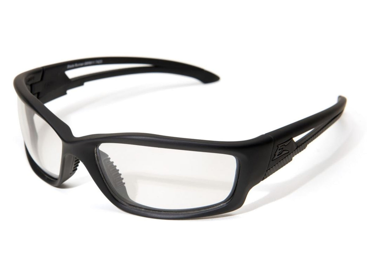Edge Tactical Eyewear Blade Runner Safety Glasses - Black Frame Clear Lens SBR611