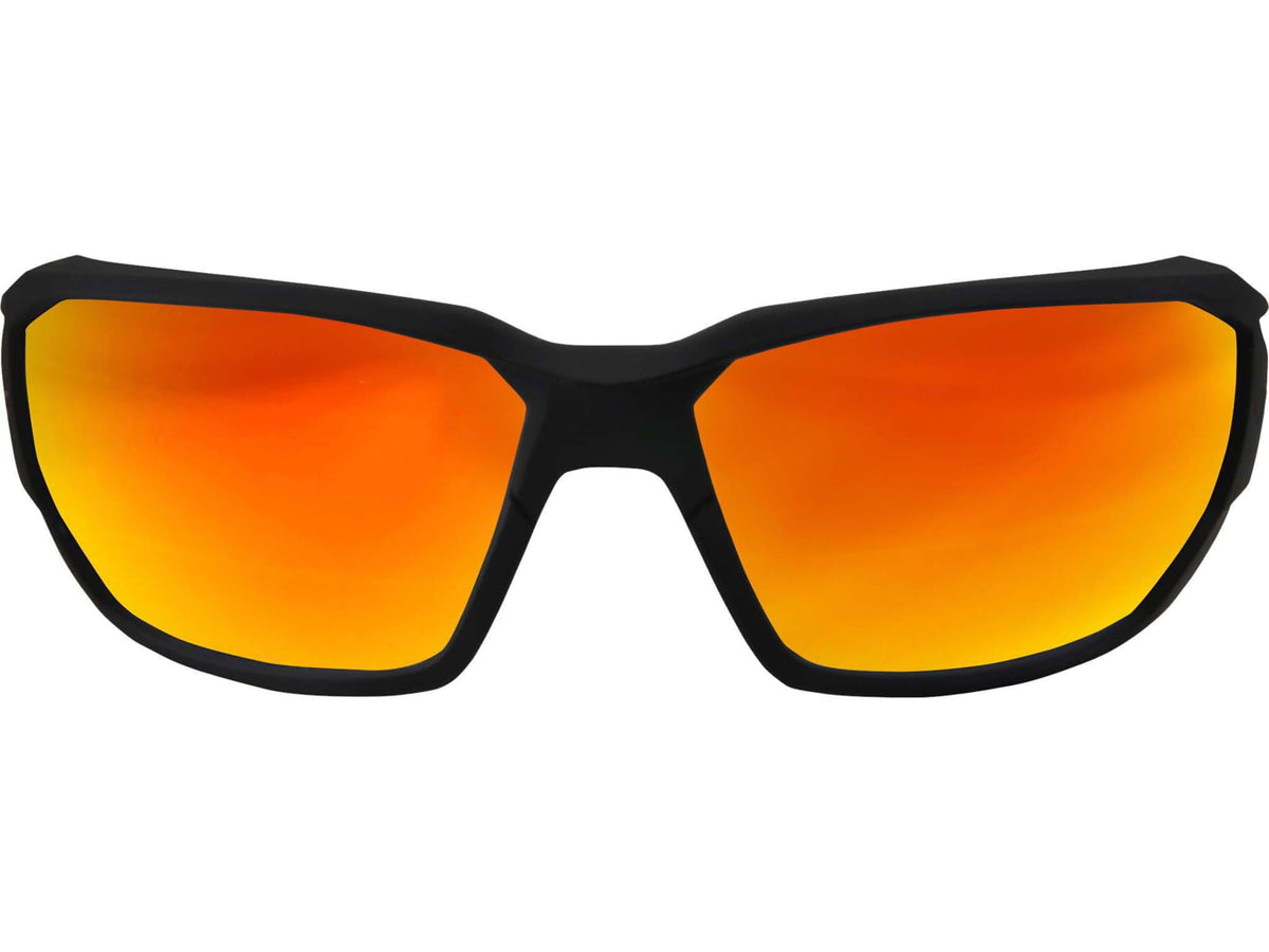 Edge Eyewear Dawson - Black Frame / Aqua Precision Red Mirror Lenses Black Frame XDAP419