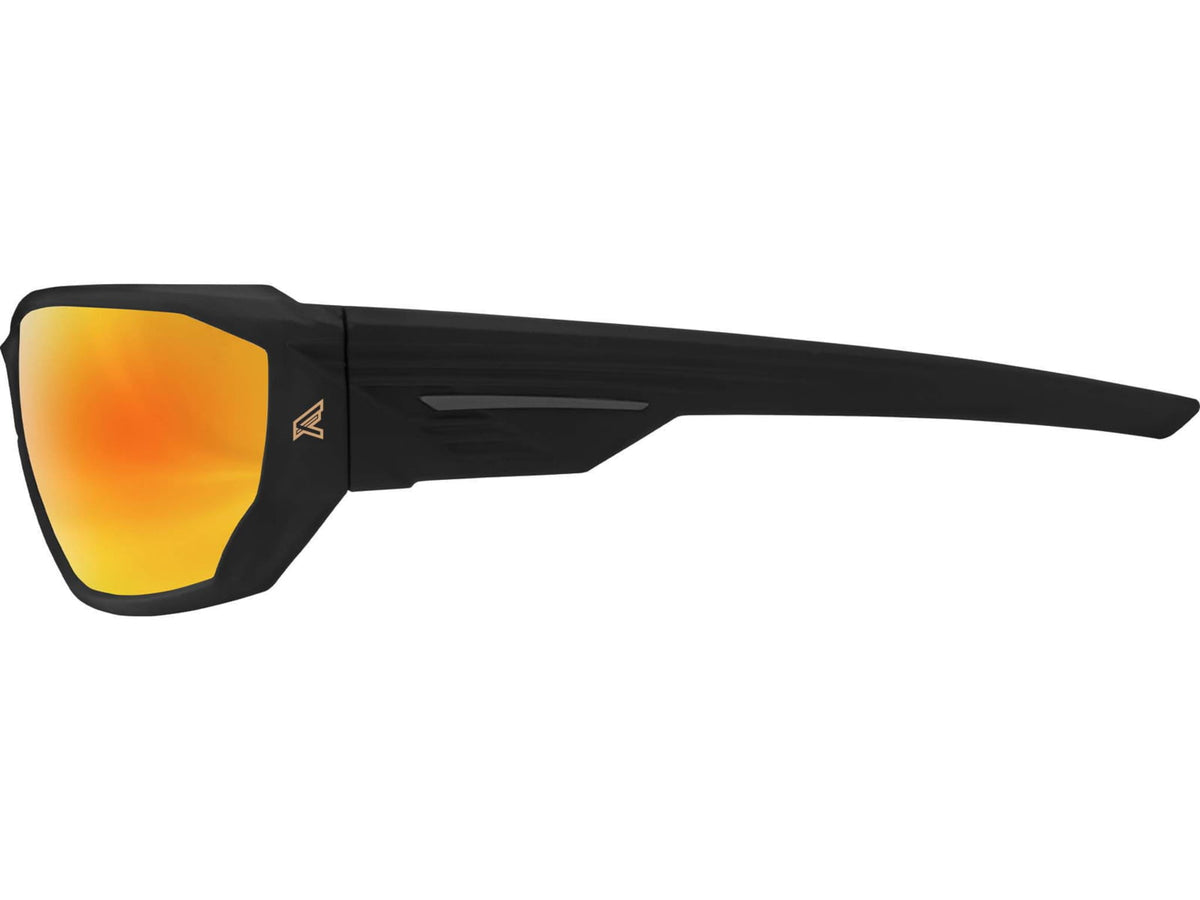 Edge Eyewear Dawson - Black Frame / Aqua Precision Red Mirror Lenses Black Frame XDAP419