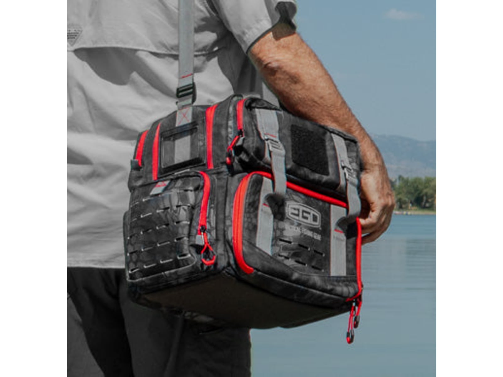 EGO Kryptek Tackle Box Bag w/ 4 tackle trays Typhon