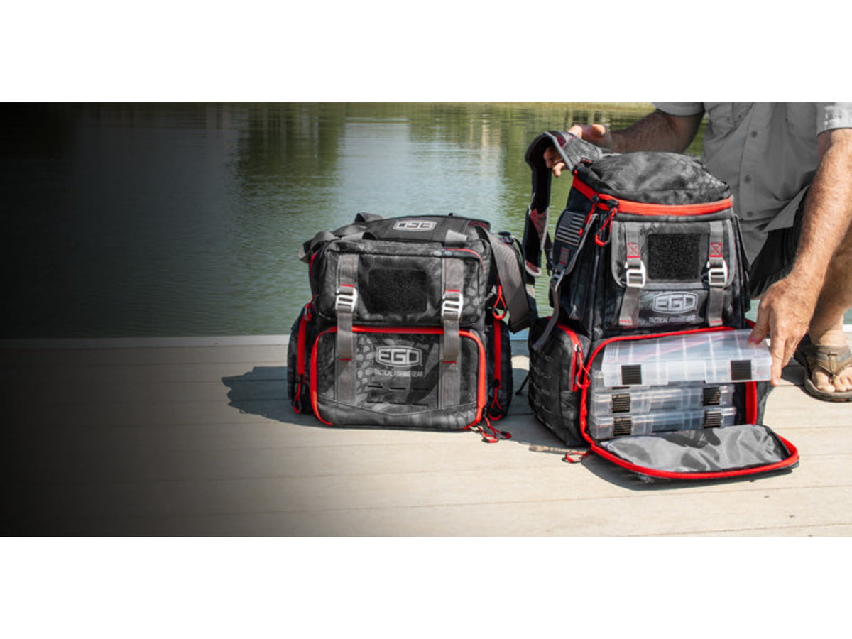 EGO Kryptek Tackle Box Bag w/ 4 tackle trays Typhon