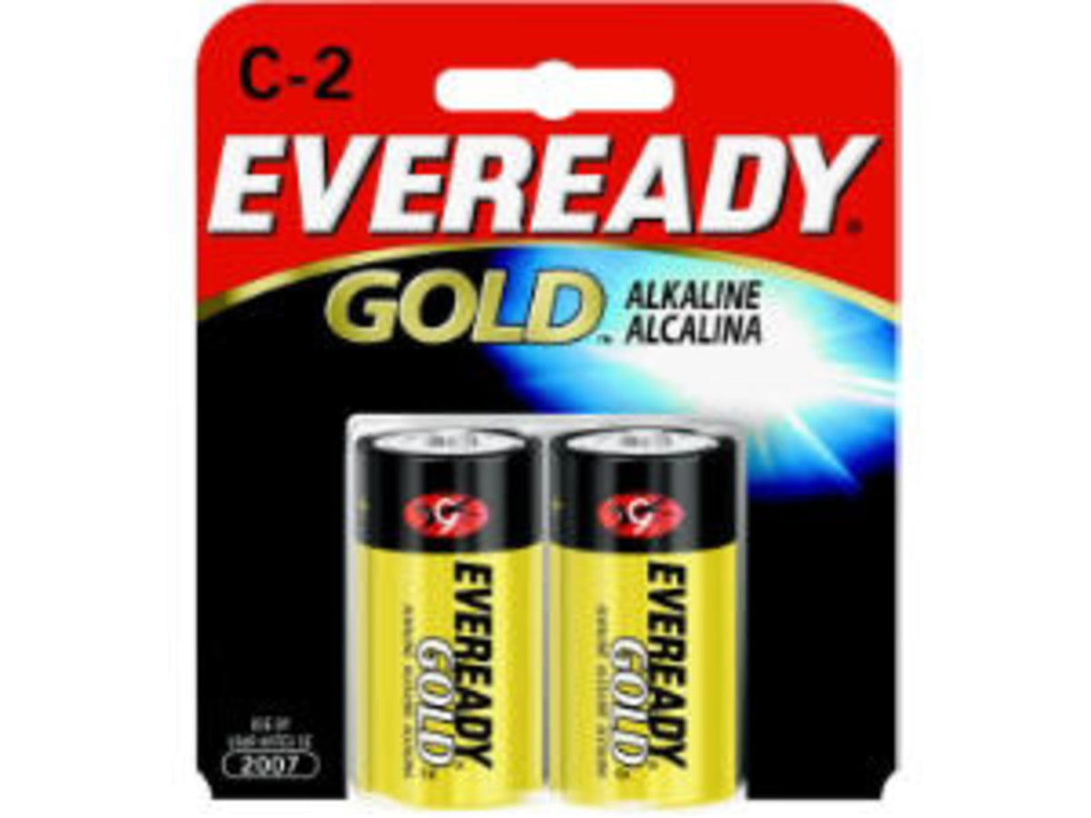 Energizer Eveready Gold C Batteries 1.5 Volts 2 Pack