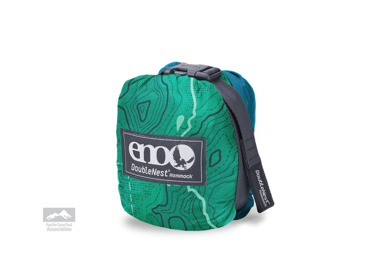 Eno DoubleNest Print Giving Back Hammocks Topo PCT/Teal One Size Z-PCT-DNP