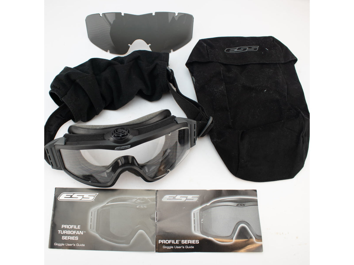 ESS Asian-Fit Profile ANSI TurboFan Goggles Black