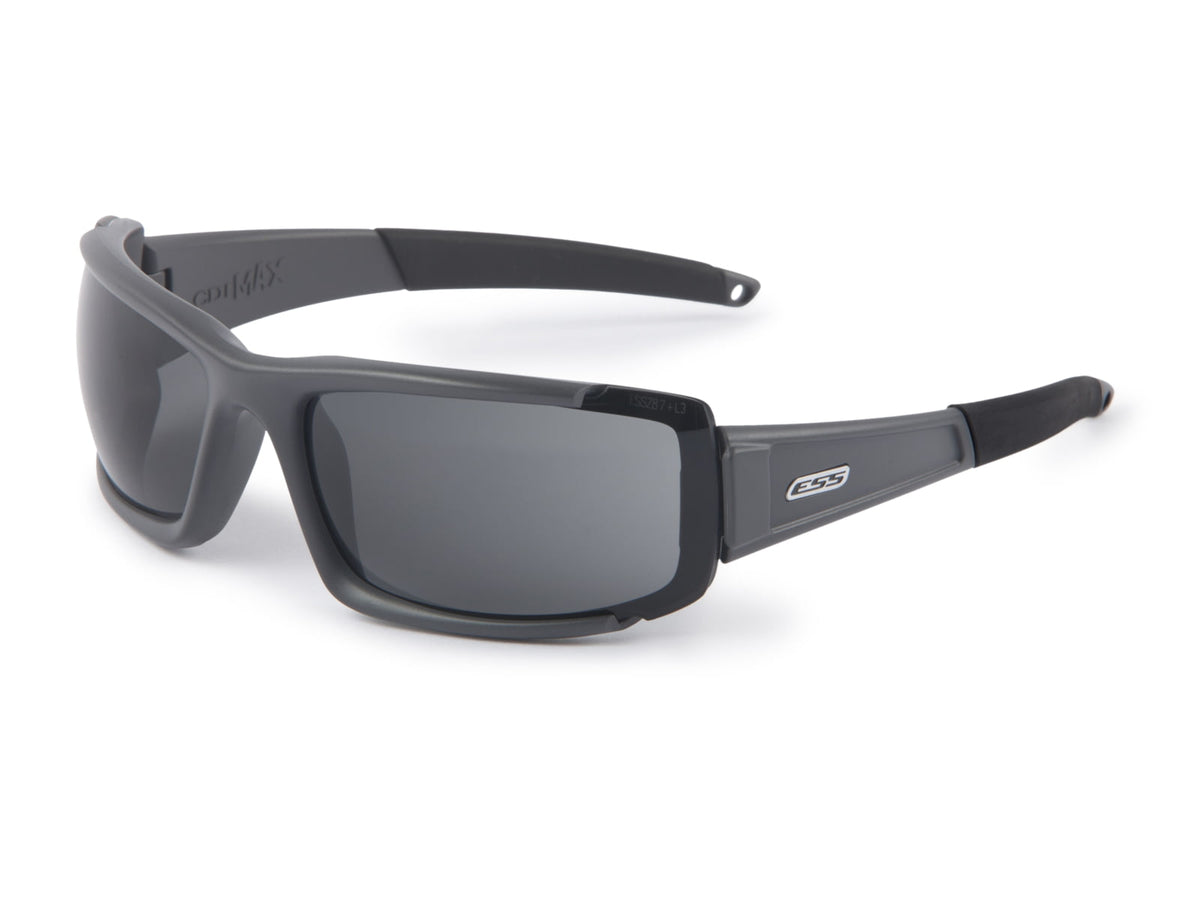 ESS CDI Max Ballistic Sunglasses Matte Dark Gray Frame Smoke Gray Lens Medium / Large Fit EE9003-02