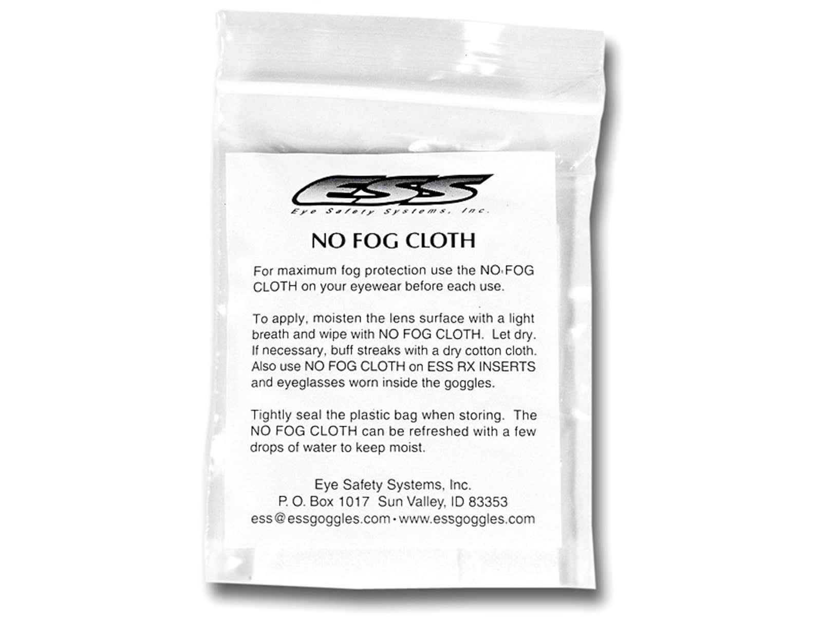 ESS Reusable ClearZone No-Fog Cloths 25 Pack 740-0209 NSN-4240-01-525-5107
