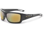 ESS Craftsman Credence Sunglasses Carbon Gray Frame Mirrored Brass Lens Medium/Large EE9015-19