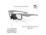 ESS Craftsman CrossBladeSTD Sunglasses Carbon Gray Frame Mirrored Brass Lens Large EE9032-30