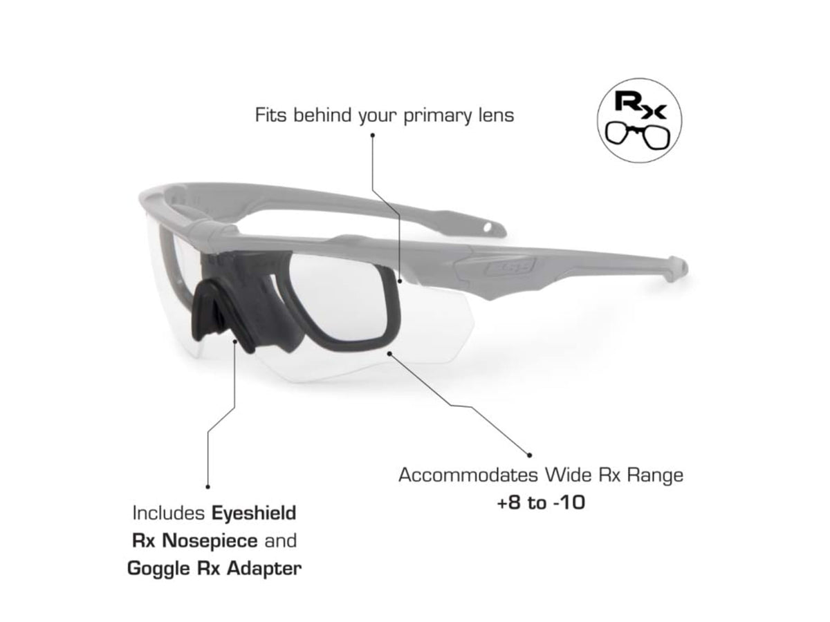 ESS Craftsman CrossBladeSTD Sunglasses Carbon Gray Frame Mirrored Brass Lens Large EE9032-30