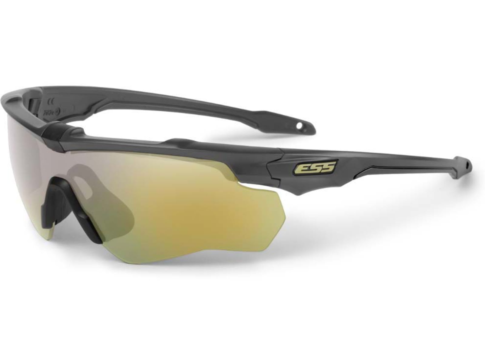ESS Craftsman CrossBladeSTD Sunglasses Carbon Gray Frame Mirrored Brass Lens Large EE9032-30
