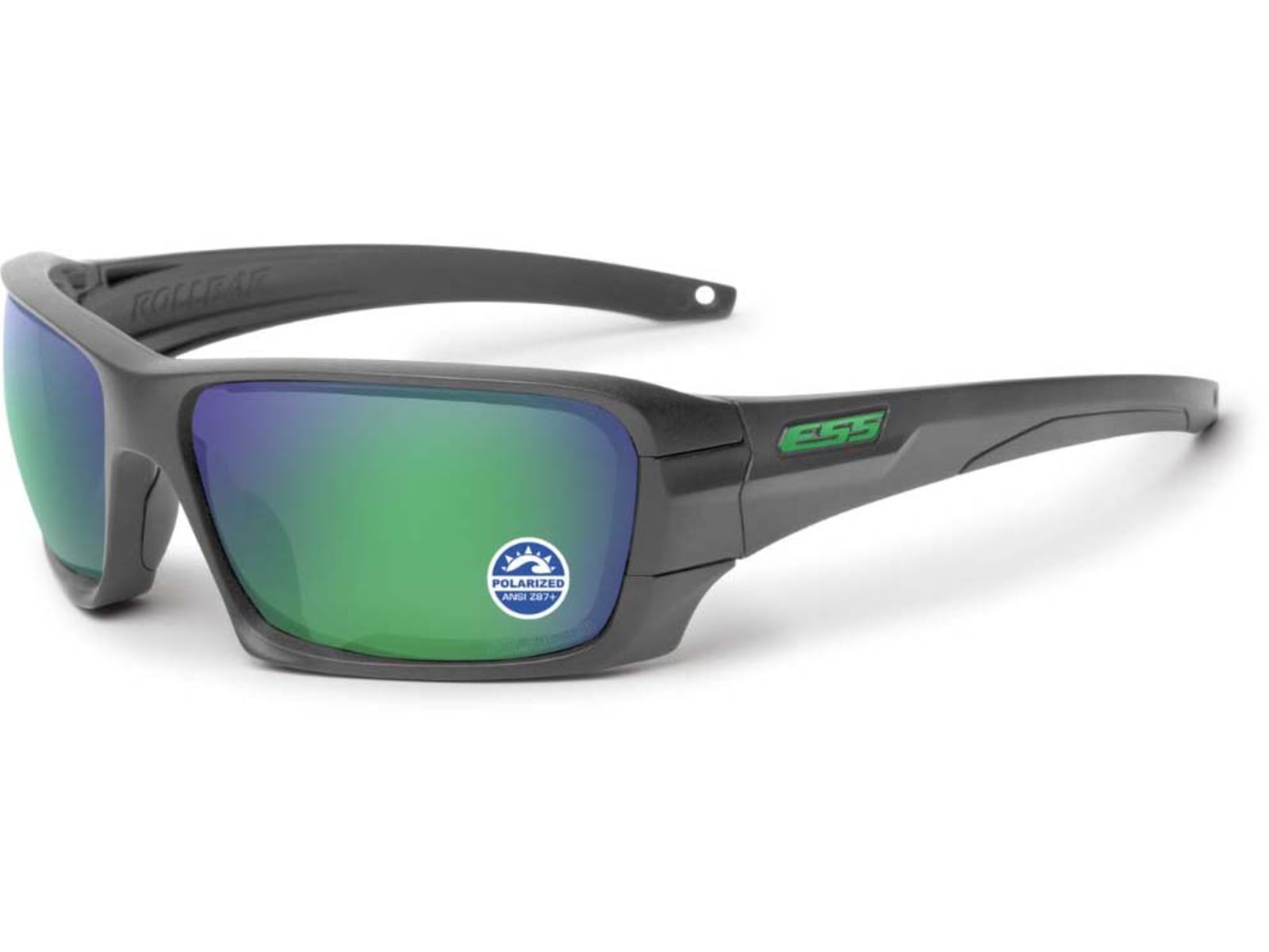 ESS Craftsman Rollbar Sunglasses Carbon Gray Frame Mirrored Brass Lens Medium/Large EE9018-19