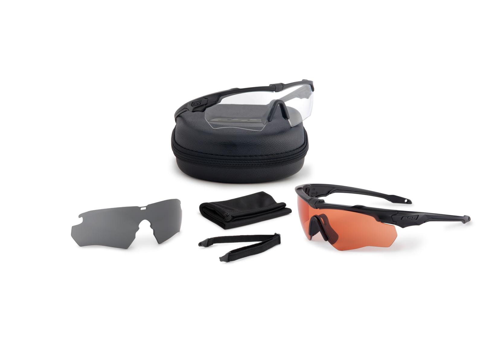 ESS CrossBlade 2X+ Shooting Glasses Black EE9032-06