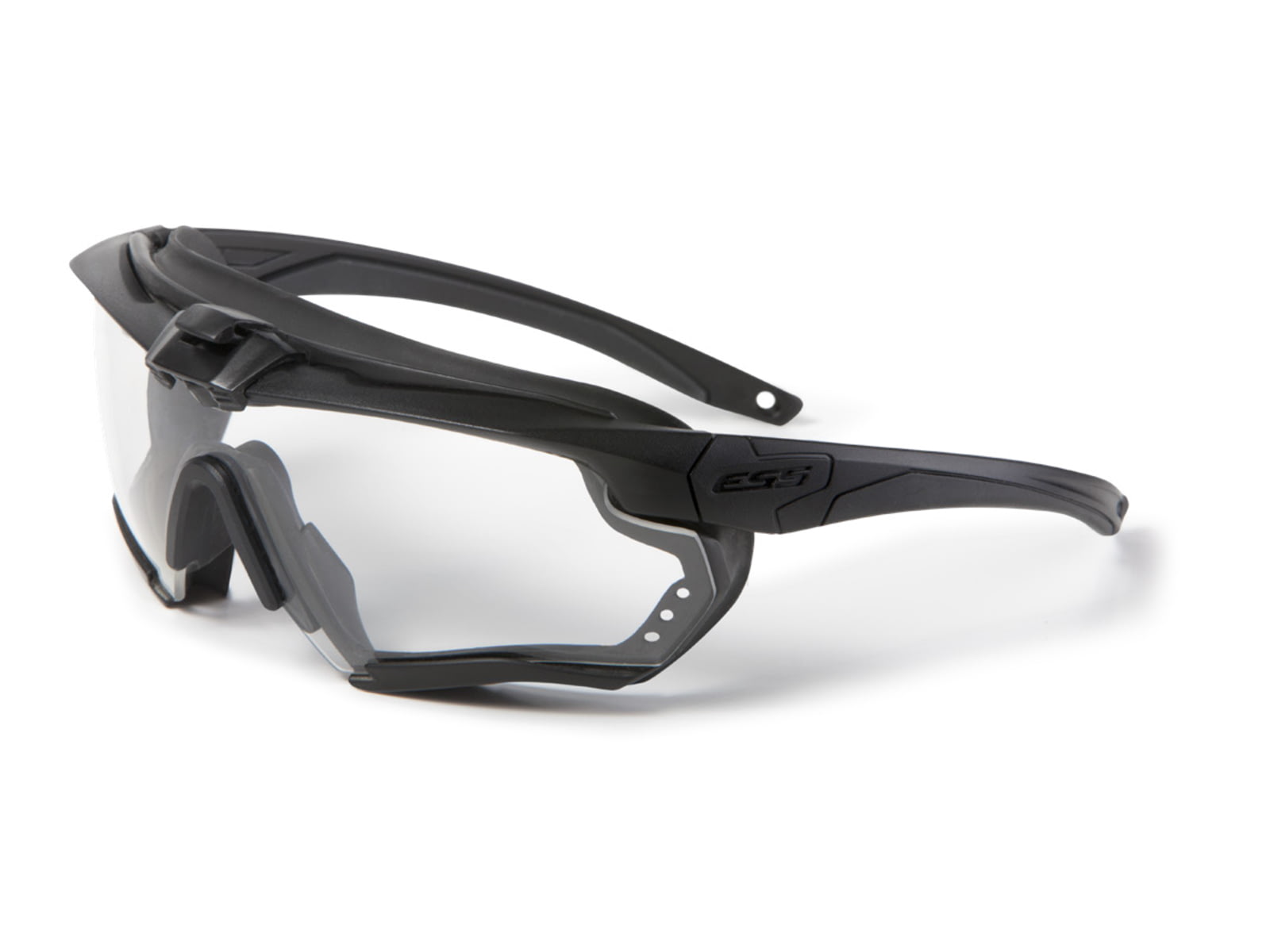 ESS Crossbow One with Gasket PPE Response Kit Black Frame Clear Lens Medium/Large EE9007-15