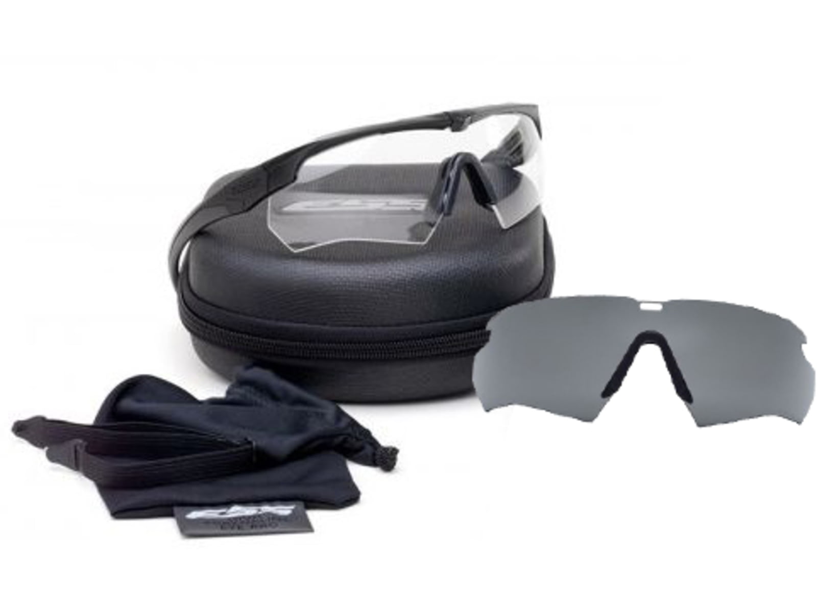 ESS Crossbow Suppressor 2X Eyeshields Safety Glasses Black w/ Clear & Smoke Lenses 740-0451