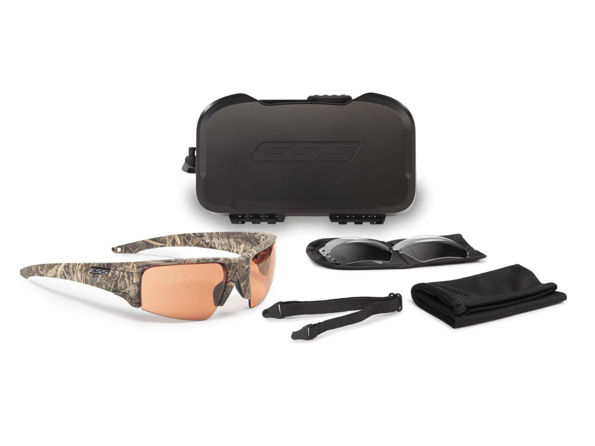 ESS Crowbar RealTree MAX7 Sunglasses Camo Frame Gray/Clear/Mirrored Copper Lenses EE9019-19