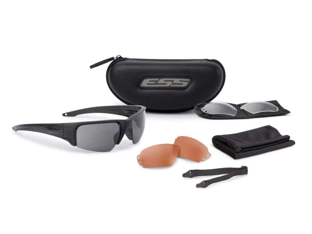 ESS Crowbar Tactical Sunglasses Kit Black Frame Small-to-Medium EE9019-04