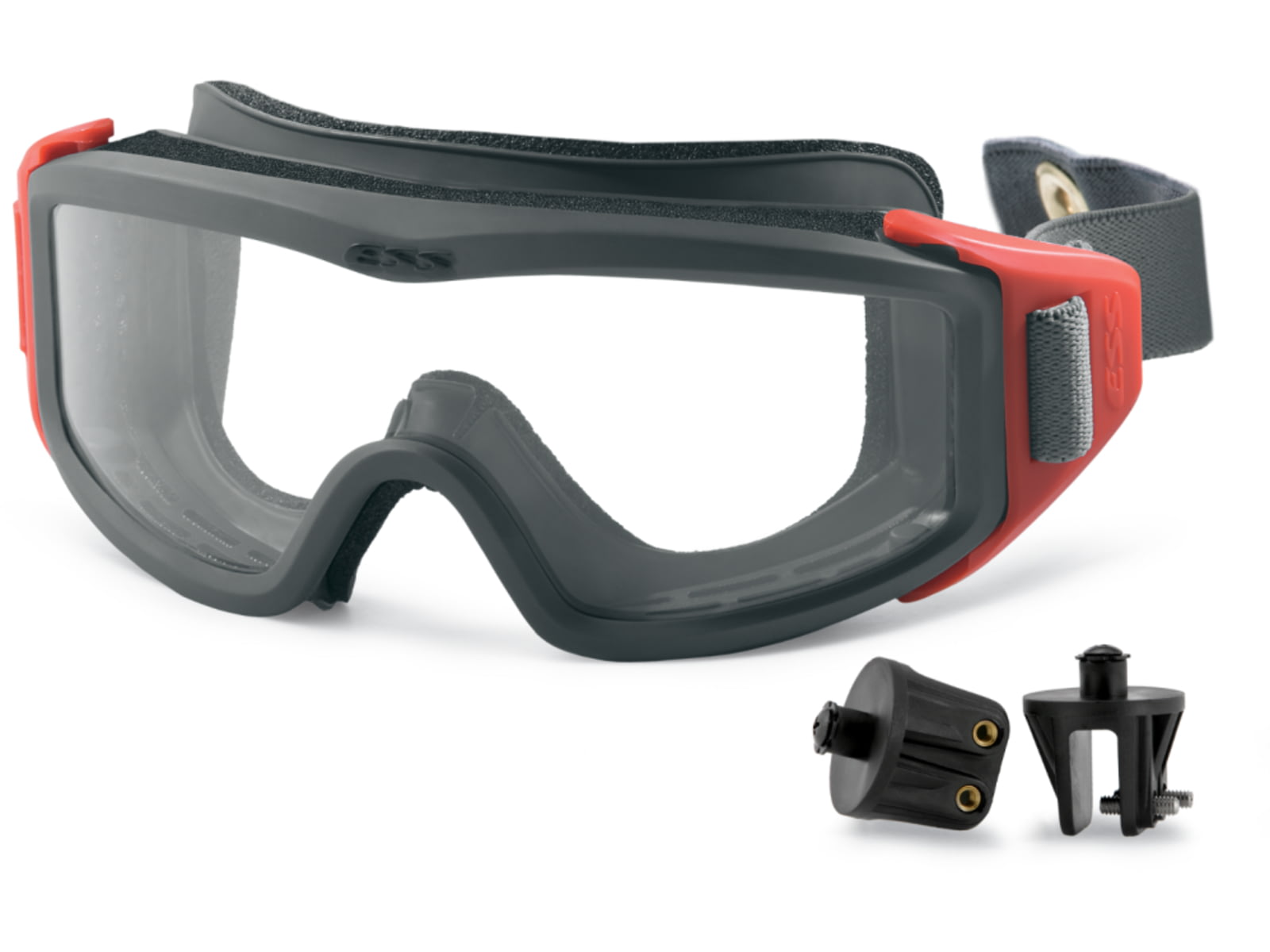 ESS FirePro-EX Firefighting/Rescue/EMS Protective Goggles Black/Red 740-0378