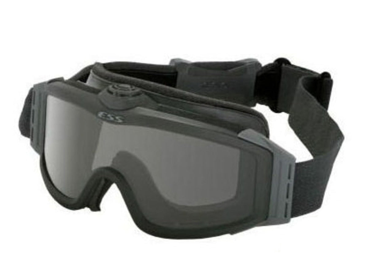 ESS Profile TurboFan Military/Tactical Goggles - Black Frame Clear & Smoke Gray Lenses