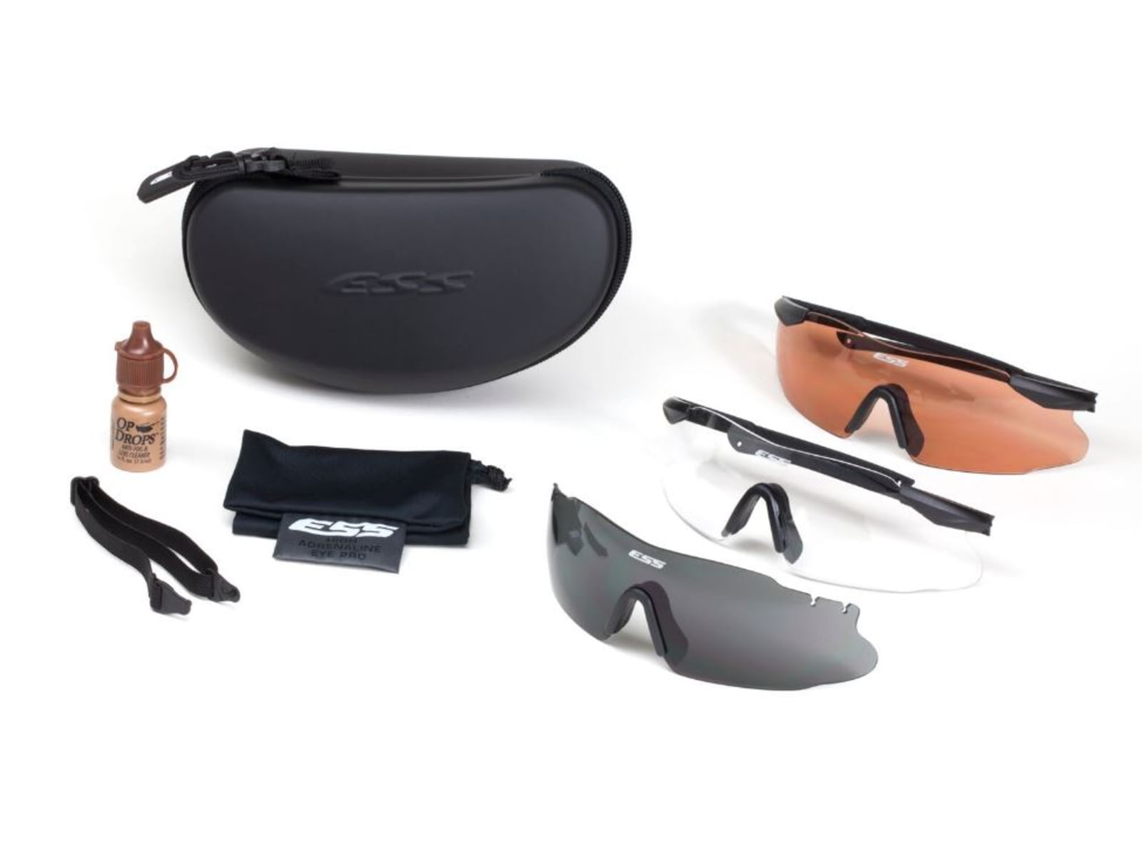 ESS ICE Tactical LE Interchangeable Eyeshield Safety Glasses Kit 740-0007