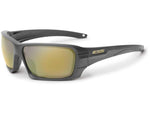 ESS Waterman Rollbar Sunglasses Carbon Gray Frame Polarized Mirrored Green Lens Medium/Large EE9018-25