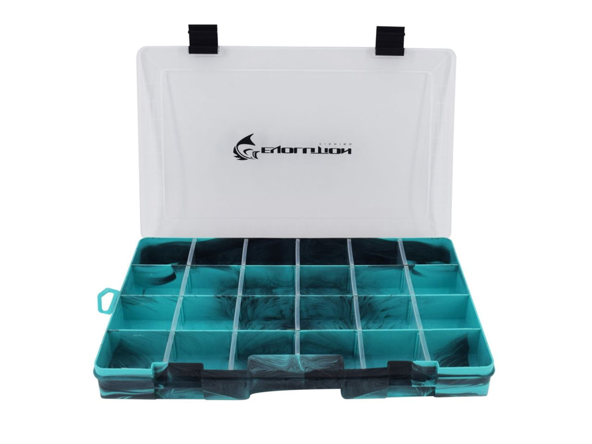 Evolution Outdoor Drift Series 3700 Colored Tackle Tray Seafoam Green/Black 3700 37004-EV
