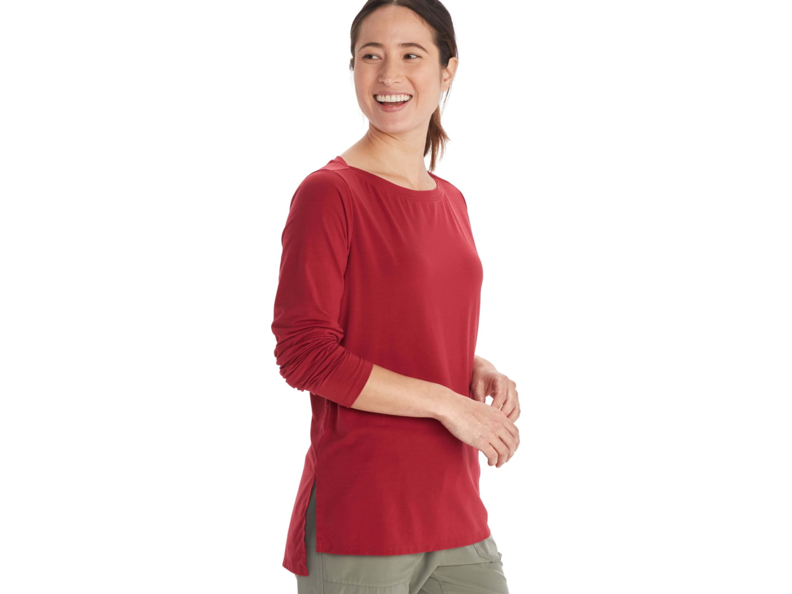 ExOfficio BA Wanderlux Long Sleeve Crew - Women's Rhubarb L E12445-20109-Rhubarb-L