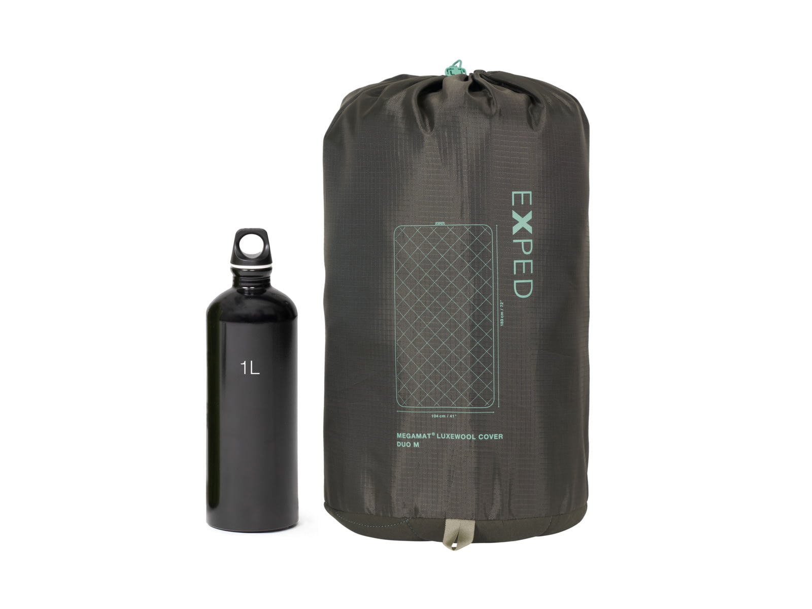 Exped MegaMat LuxeWool Cover Duo Sleeping Pad Moraine Duo